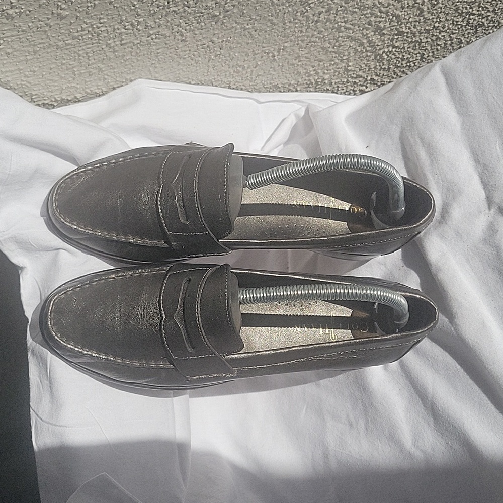 Cole Haan Grey Leather Loafer 8.0 Women's